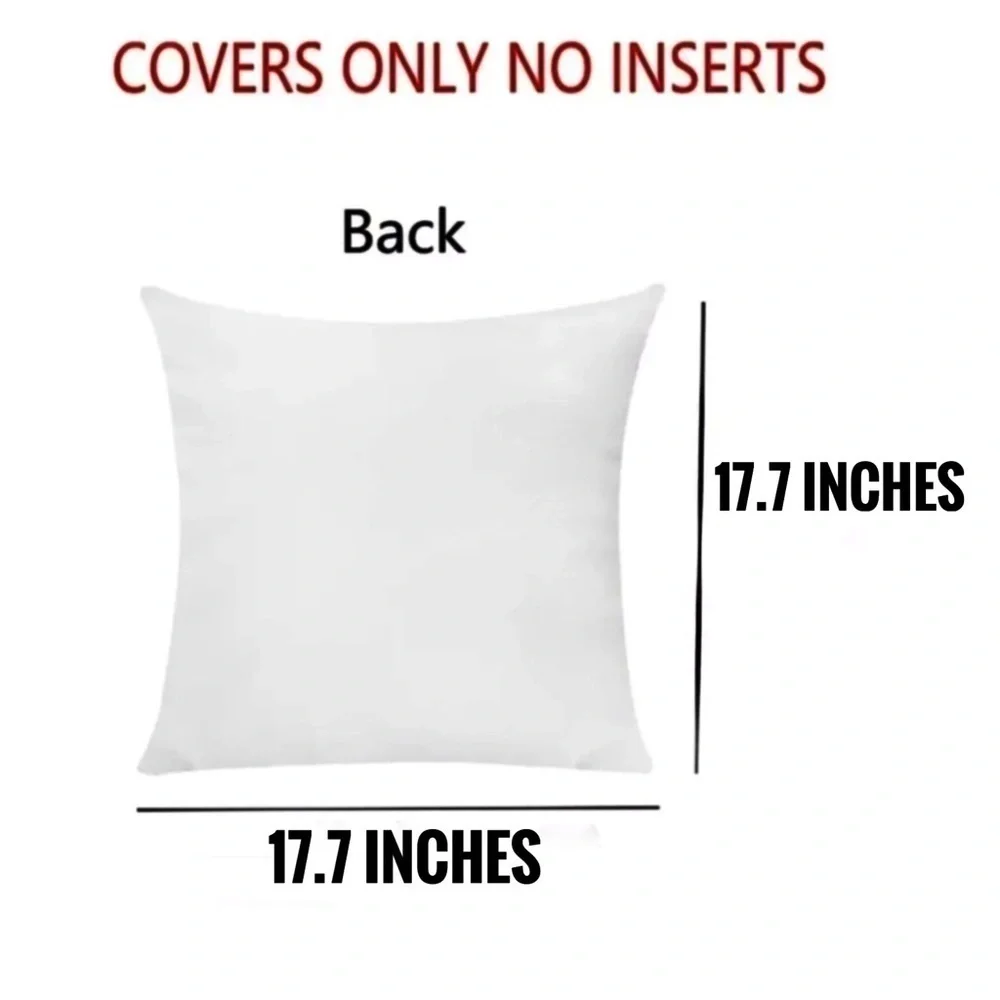 Pillow Cover Cat Paw Print Zip Closure Deco Large Black White Square 17.7 inch
